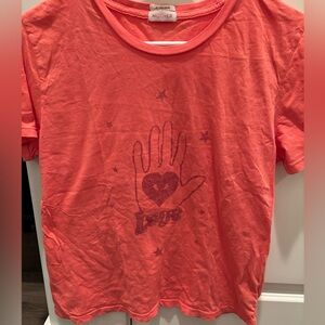 MOTHER Women’s Coral Handprint Tee